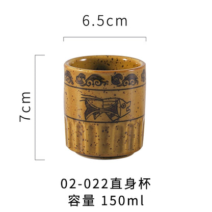 A radish Japanese-style coarse ceramic rice bowl features retro creative dishes and cups slightly flawed tableware ice cream bowl