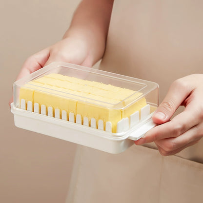 Butter cutting storage box with lid refrigerator cheese cheese storage crisper baked tofu butter knife cutter