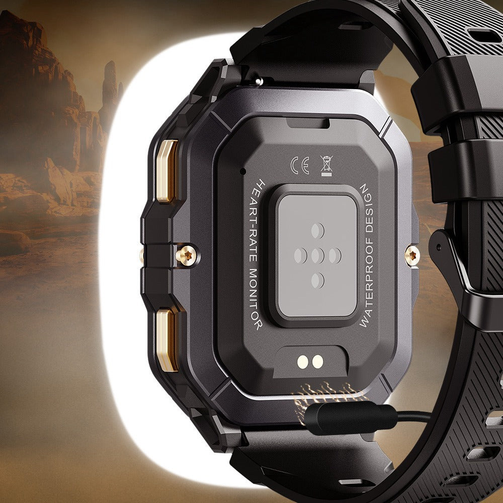 C28 smart watch 2.02 inch HD screen Bluetooth call rugged outdoor sports heart rate blood oxygen