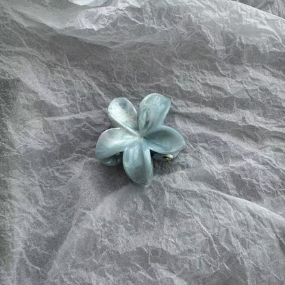 marbled grab clip Sweet and fresh frangipani hair clip Summer high-end shark hair clip