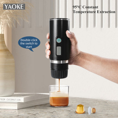 yaoke portable portable fully automatic espresso capsule coffee machine size capsule coffee powder universal