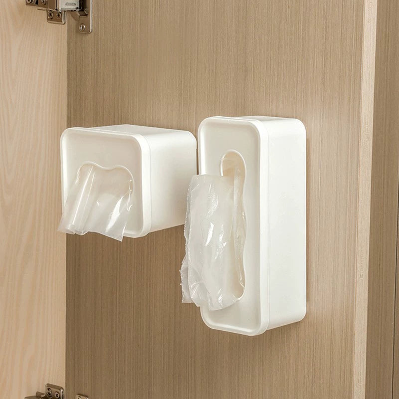 Kitchen sink filter storage box punch-free wall-mounted finishing box sundries disposable gloves storage