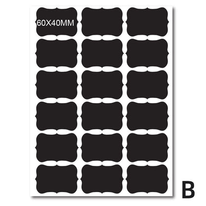Black self-adhesive labels can be repeatedly erased and written on matte blackboard stickers 4cm round 4x6 square special-shaped stickers
