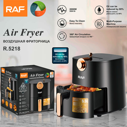RAF European Standard Fume-Free Air Fryer  Multi-Function Smart Oven for Healthy Cooking  R.5218