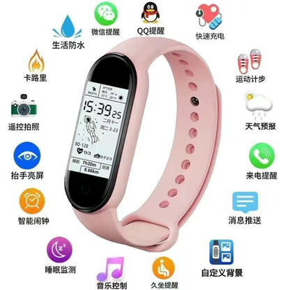 Smart bracelet junior high school female student sports electronic male waterproof Huawei Xiaomi vivo suitable for charging watch