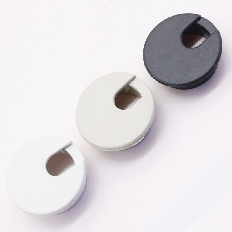 Desk plastic threading box desk wire hole cover 35 50 wire hole plug computer desktop round threading hole