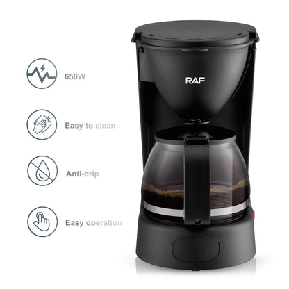 European standard drip coffee machine home automatic coffee pot drip filter insulation American tea office tea machine