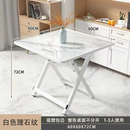 Folding dining table small household simple dining table outdoor portable stall square table and chair Japanese style rental