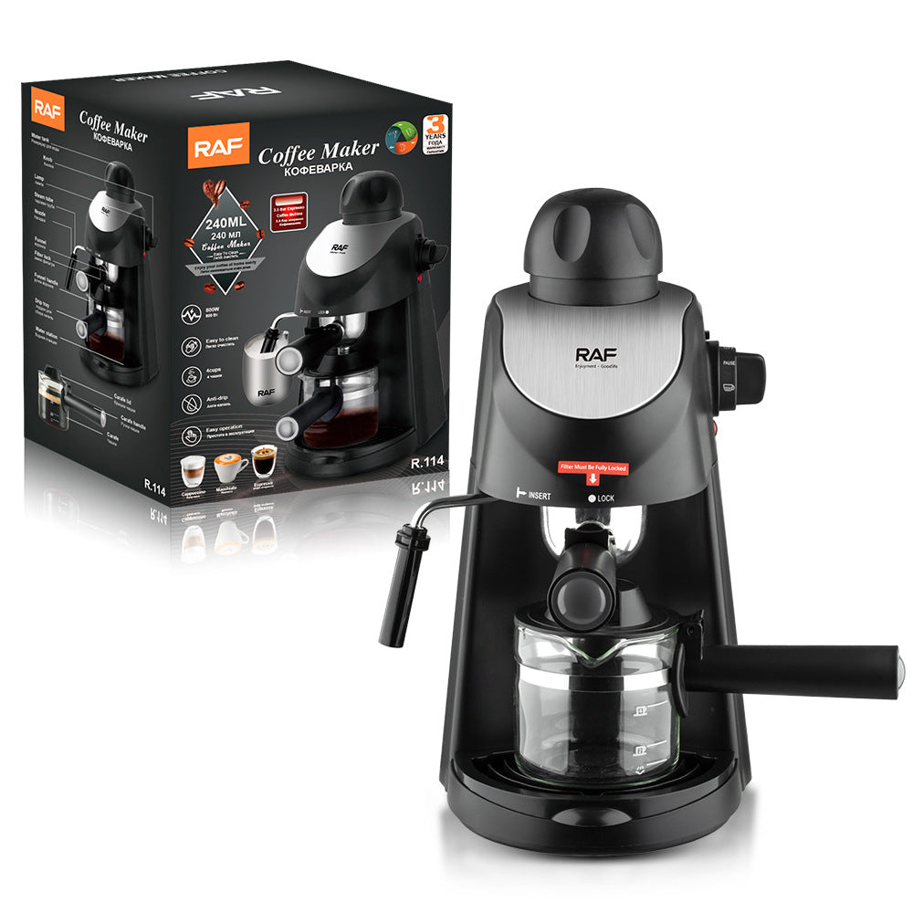 RAF European standard cross-border semi-automatic Italian cross-border new home commercial coffee machine milk froth pull flower pump pressure