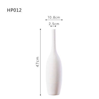 Nordic minimalist home living room flower arrangement decoration ins wabi sabi wind homestay decoration plain embryo striped vase