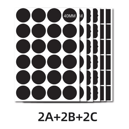 Black self-adhesive labels can be repeatedly erased and written on matte blackboard stickers 4cm round 4x6 square special-shaped stickers