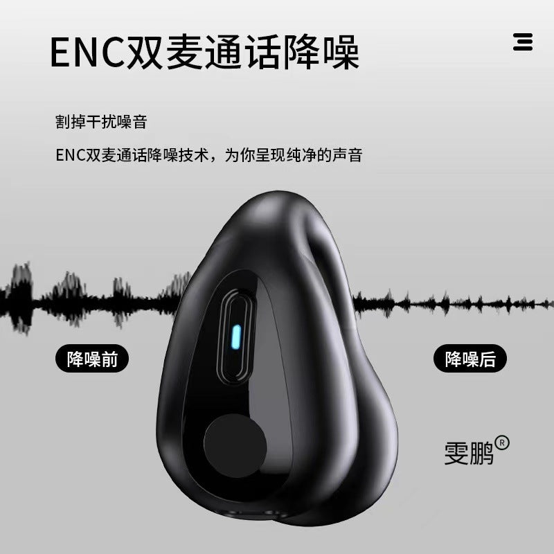 True bone conduction clip-on bluetooth headset wireless  binaural high-value, ultra-clear sound quality, ultra-long standby