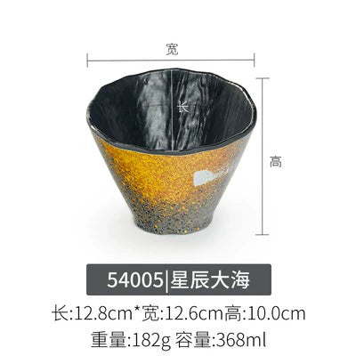 Melamine plate Japanese-style plastic barbecue plate imitation porcelain round flat plate barbecue plate restaurant hot pot tableware dish