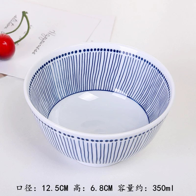 High-temperature underglaze color Japanese-style ceramic dishes and dishes set for home eating small bowls of grass series tableware combination