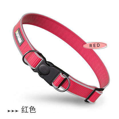 Pet dog collar does not strangle the neck, necklace accessories go out to tract the dog leash, large and medium-sized anti-breaking and adjustable