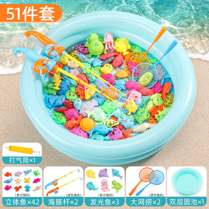 Strictly select boys, age puzzle fishing, toy pool, magnetic sucking baby, female early education, fishing sister and brother toys, children's gifts