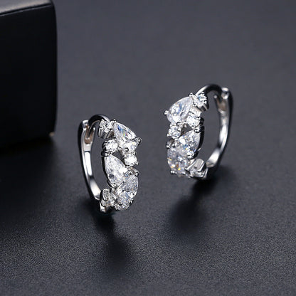 PAG&MAG Buckle Earrings S925 Silver Earrings Gold Korean Style Simple Fashion Compact Design Jewelry Wholesale