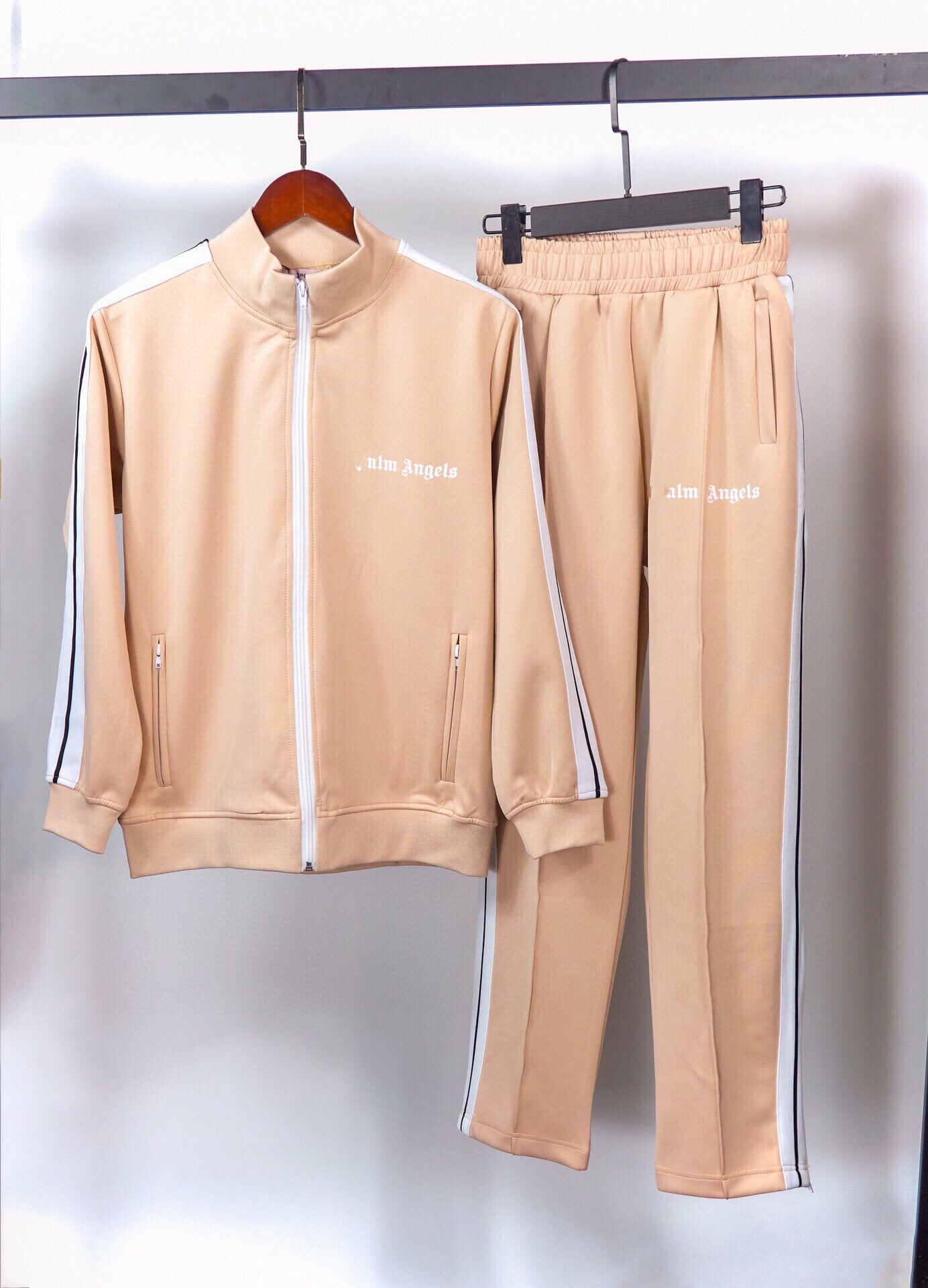 The correct version of the tide brand palm palm angel striped webbing high street casual sports jacket couple suit
