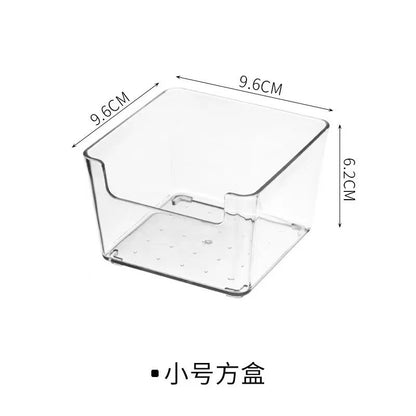 Table storage box, acrylic cosmetics, snacks, transparent basket, skin care products, mask, dormitory organization, sundries, shelf