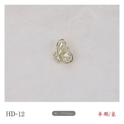 Twilight Rogge Manicure New Super Flash Butterfly Zircon Color Preservation Electroplating Non-fading Jewelry Nail Decoration Sticker