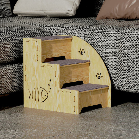 Pet climbing ladder, elderly cat, pet dog bed, ladder, sofa climbing ladder, dog step, wooden teddy cat stairs