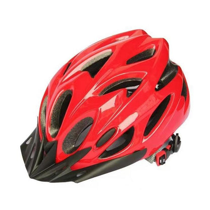 Outdoor cycling one-piece helmet is porous, breathable, ultra-light, and unisex in summer, and the size adjustable safety helmet