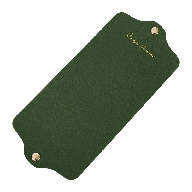 Yueting mask storage folder Japanese style double-sided leather mask temporary storage folder can be folded small and fresh mask storage box