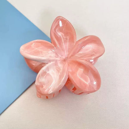 marbled grab clip Sweet and fresh frangipani hair clip Summer high-end shark hair clip