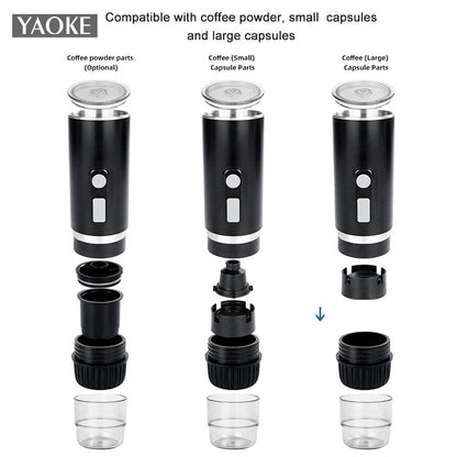 yaoke portable portable fully automatic espresso capsule coffee machine size capsule coffee powder universal