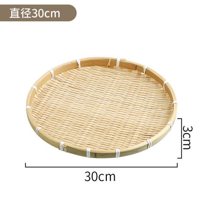 Drying basket, handmade bamboo dustpan, bamboo plaque tray, bamboo weaving product, farmhouse washing decoration, drainage sieve, fruit basket