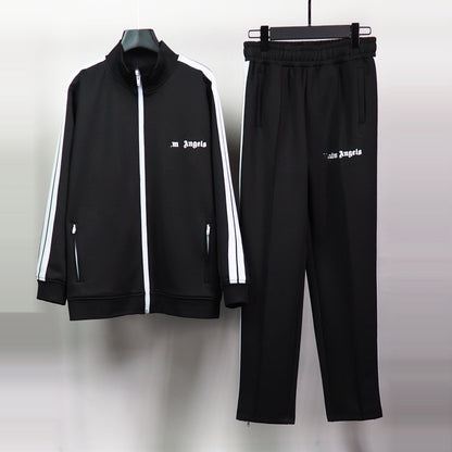 The correct version of the tide brand palm palm angel striped webbing high street casual sports jacket couple suit