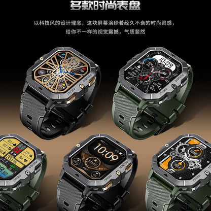 C28 smart watch 2.02 inch HD screen Bluetooth call rugged outdoor sports heart rate blood oxygen