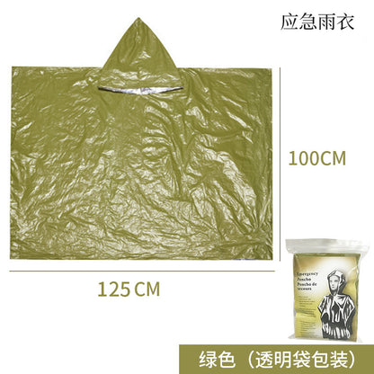 Support cross-border consignment of labeled outdoor emergency sleeping bags, portable survival raincoats, hiking, camping, and thermal insulation raincoats