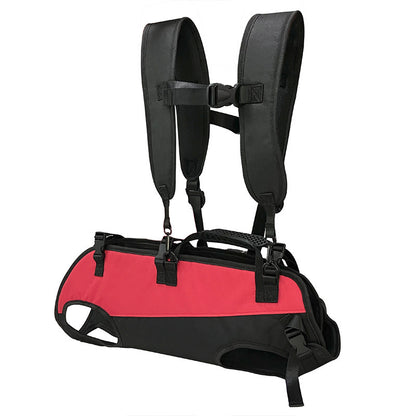 Dog outing backpack horizontal hug multi-functional airborne bag double shoulder strap pet portable four-legged carrying bag