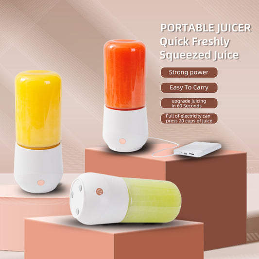 Mini Portable Electric Juicer Cup  Wireless Rechargeable Household Blender for Smoothies & Juices