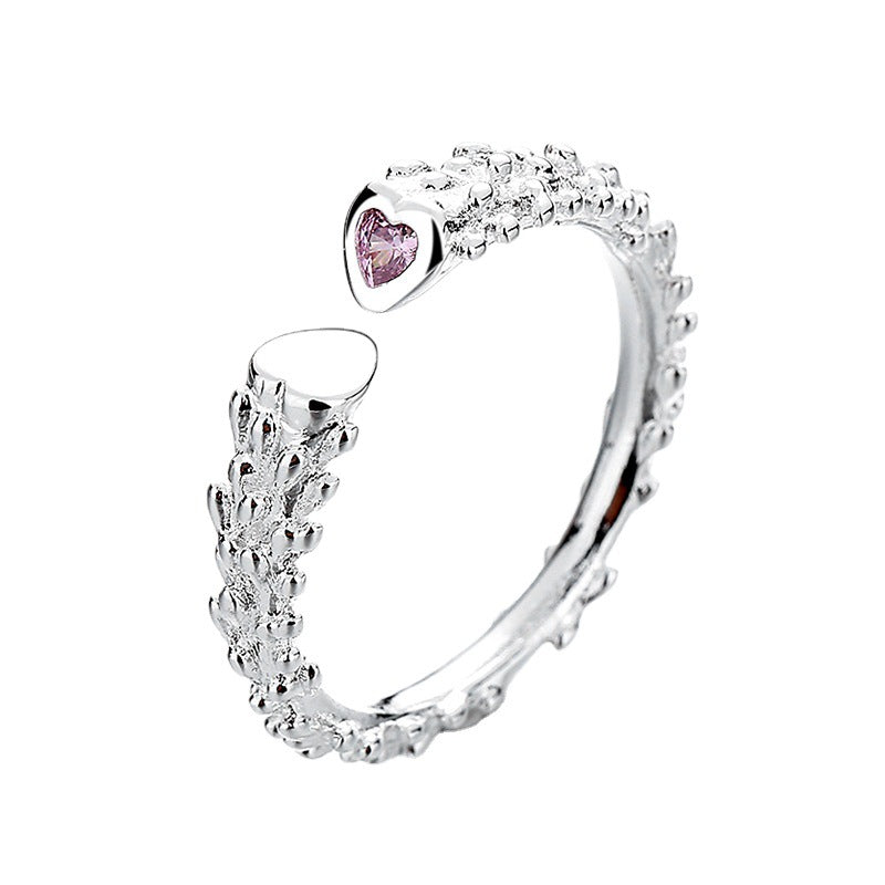 Original all-match simple niche design feeling love ins cold wind irregular index finger ring female open ring