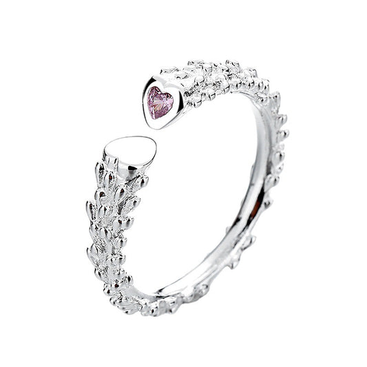 Original all-match simple niche design feeling love ins cold wind irregular index finger ring female open ring