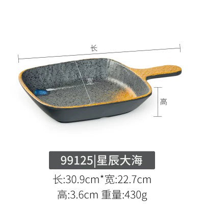 Melamine plate Japanese-style plastic barbecue plate imitation porcelain round flat plate barbecue plate restaurant hot pot tableware dish