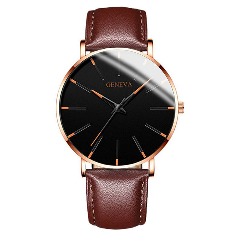 fashion blue needle men's watch men's watch quartz watch mesh belt spot one piece