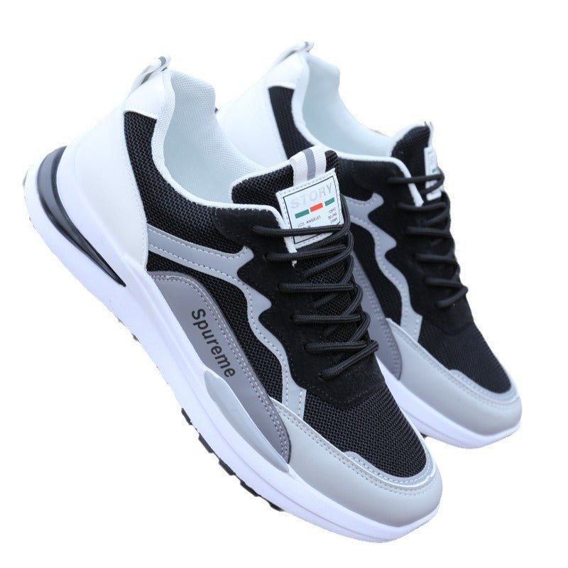 Summer Breathable Men's Shoes New Men's Mesh Athleisure Running Student Little White Daddy Climax Shoes