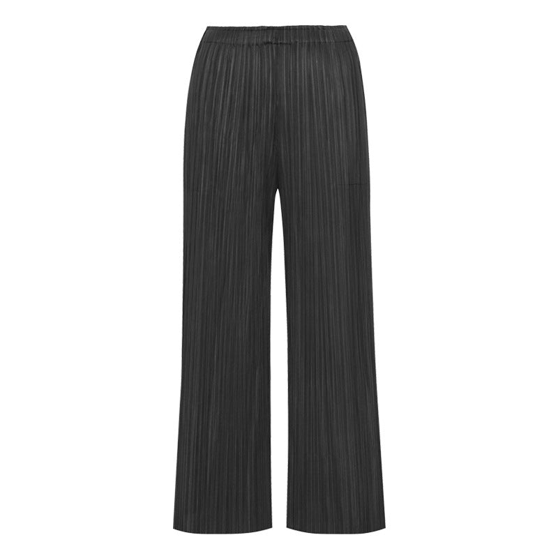 Loose pants ladies summer Miyake women's wear small wide-leg pants Japanese women's wear pleated pants casual pants women