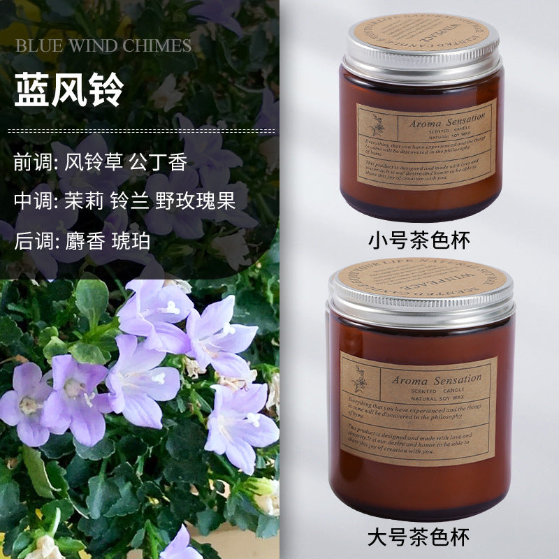 Scented candles smokeless handmade soy candles Romantic vibe aromatherapy essential oil candles glass candles