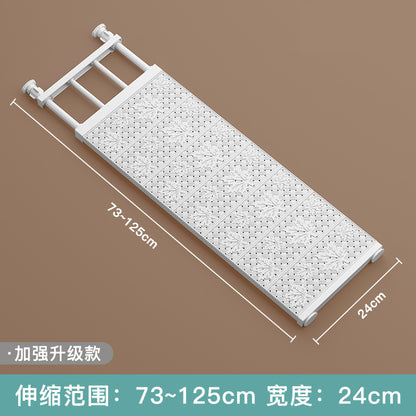 Wardrobe divider tiered shelf nail-free retractable dorm cabinet bathroom kitchen shelf storage cabinet tiered shelf