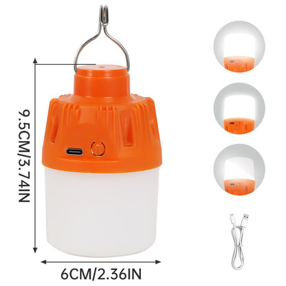 Aurora orange usb rechargeable light bulb outdoor night market street stall light high rich handsome home power failure led emergency bulb light
