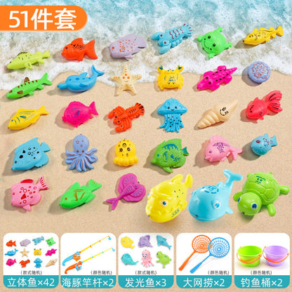 Strictly select boys, age puzzle fishing, toy pool, magnetic sucking baby, female early education, fishing sister and brother toys, children's gifts