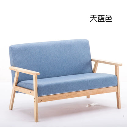 Nordic Japanese-style simple combination small apartment solid wood rental house modern economical clothing store double sofa table and chairs