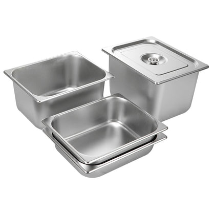 American-style thickened stainless steel serving basins commercial multi-standard large-capacity food vegetable basin buffet insulation table vegetable basin