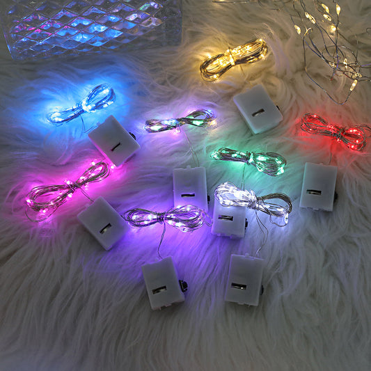 LED copper wire light string lights, three-gear LED small white box string lights, confession gift box, wave ball decoration, atmosphere layout
