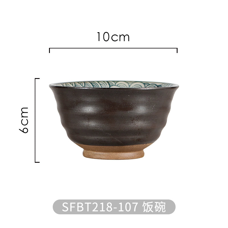 A radish Japanese-style coarse ceramic rice bowl features retro creative dishes and cups slightly flawed tableware ice cream bowl