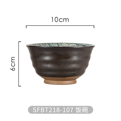 A radish Japanese-style coarse ceramic rice bowl features retro creative dishes and cups slightly flawed tableware ice cream bowl